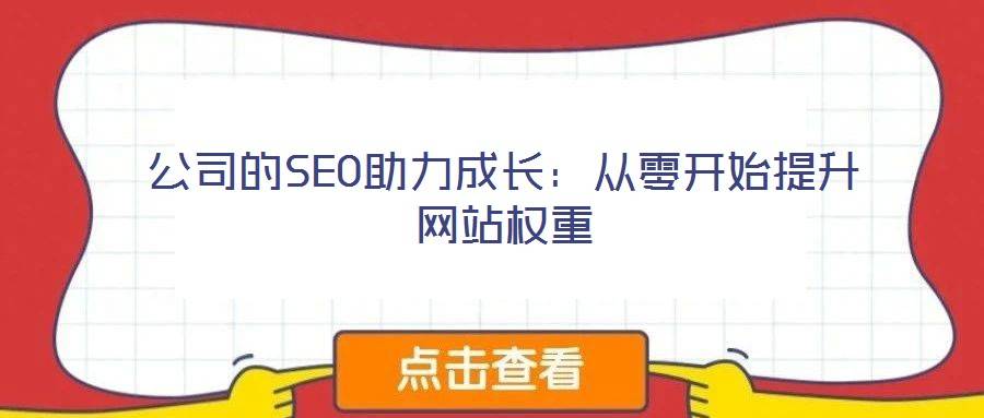 公司的SEO助力成长:从零开始提升网站权重