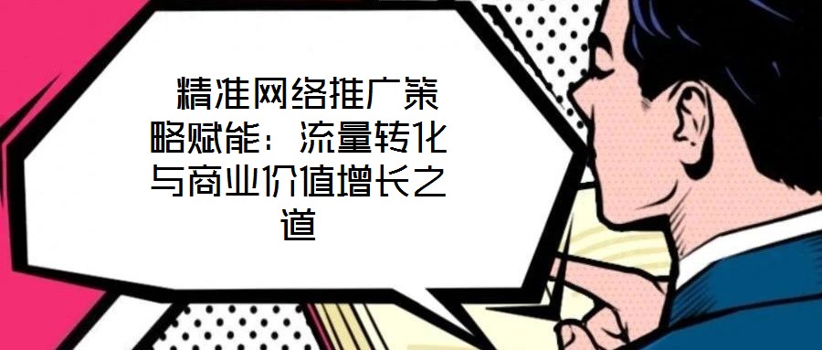 精准网络推广策略赋能:流量转化与商业价值增长之道