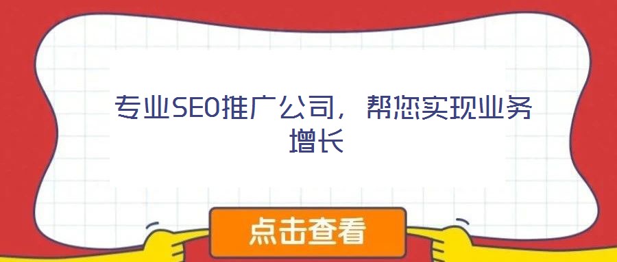 专业SEO推广公司,帮您实现业务增长