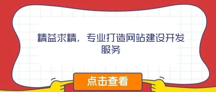 精益求精,专业打造网站建设开发服务