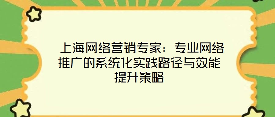 上海网络营销专家:专业网络推广的系统化实践路径与效能提升策略