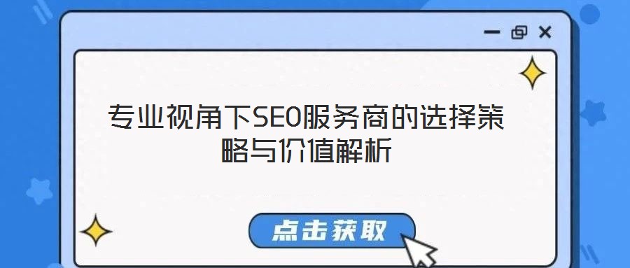 专业视角下SEO服务商的选择策略与价值解析