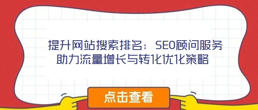 提升网站搜索排名:SEO顾问服务助力流量增长与转化优化策略