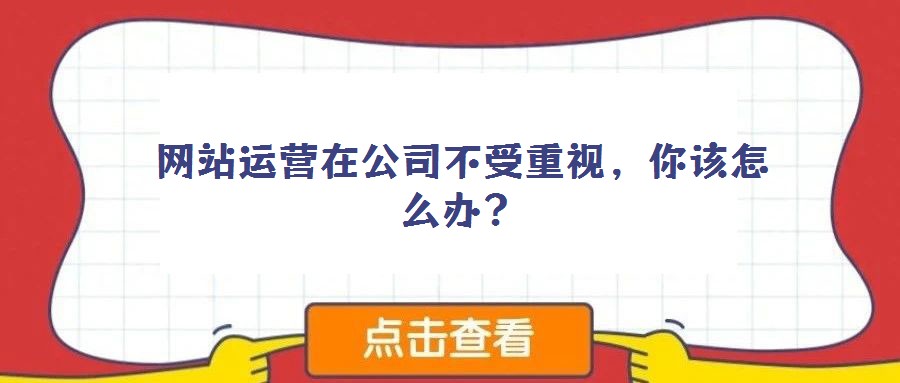 网站运营在公司不受重视，你该怎么办？