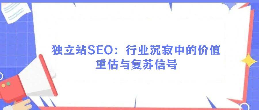 独立站SEO:行业沉寂中的价值重估与复苏信号